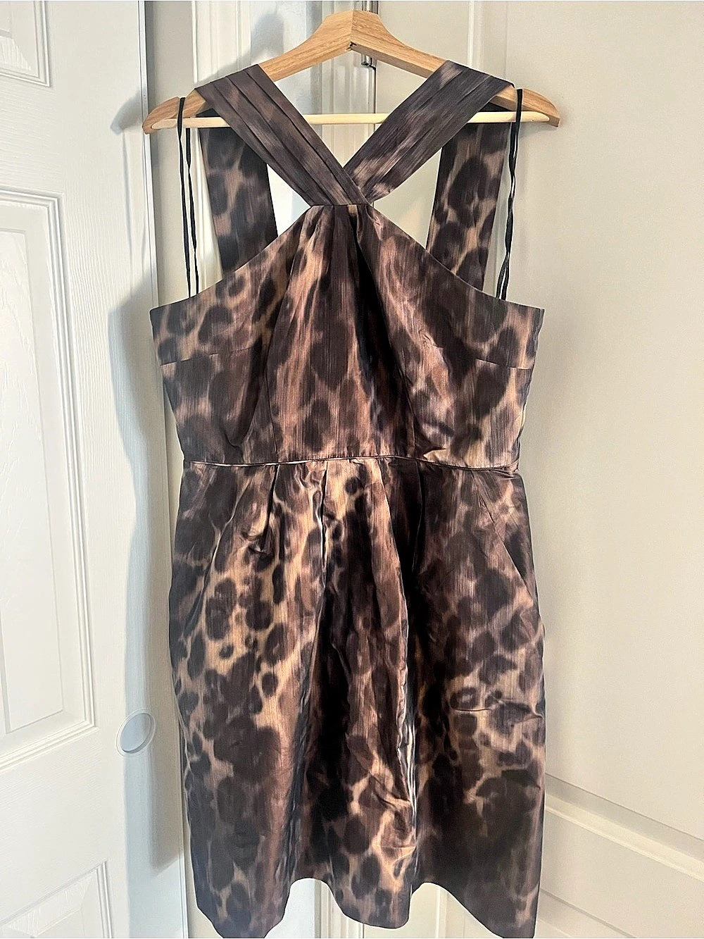 Banana Republic Animal Print Mini Dress Size 2 Like New